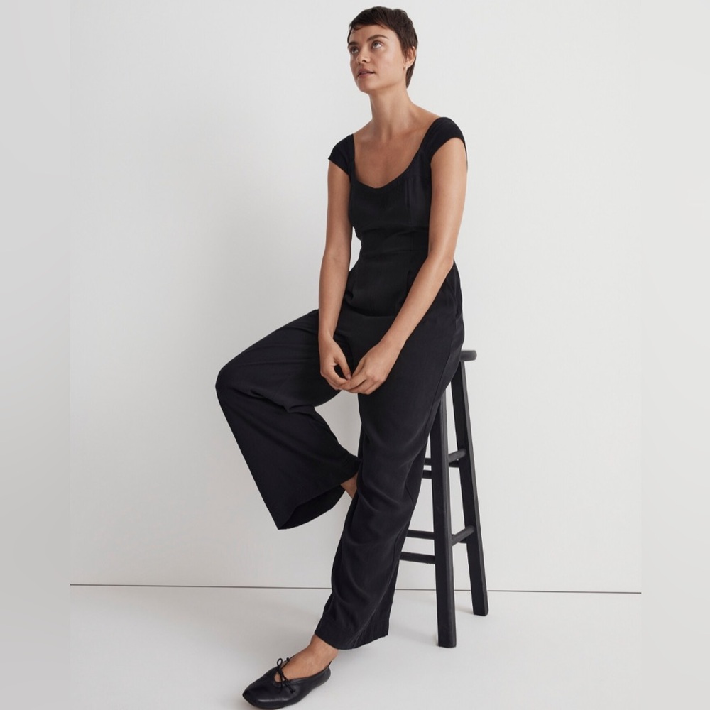 Madewell Cap-Sleeve Crop Wide-Leg
Jumpsuit